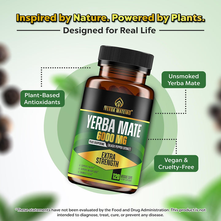 Yerba Mateine Extra Strength Mate, 120 Count