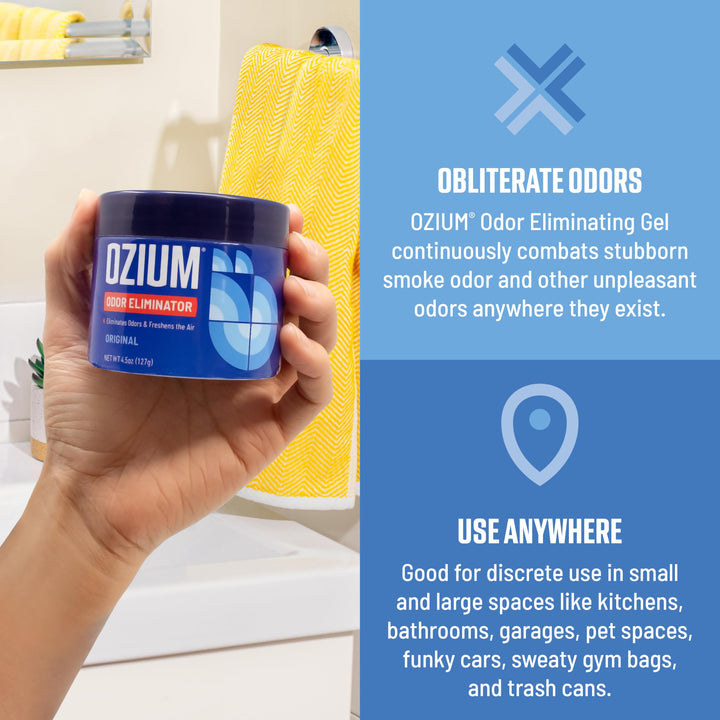 Ozium Odor Eliminating Gel, 8 oz