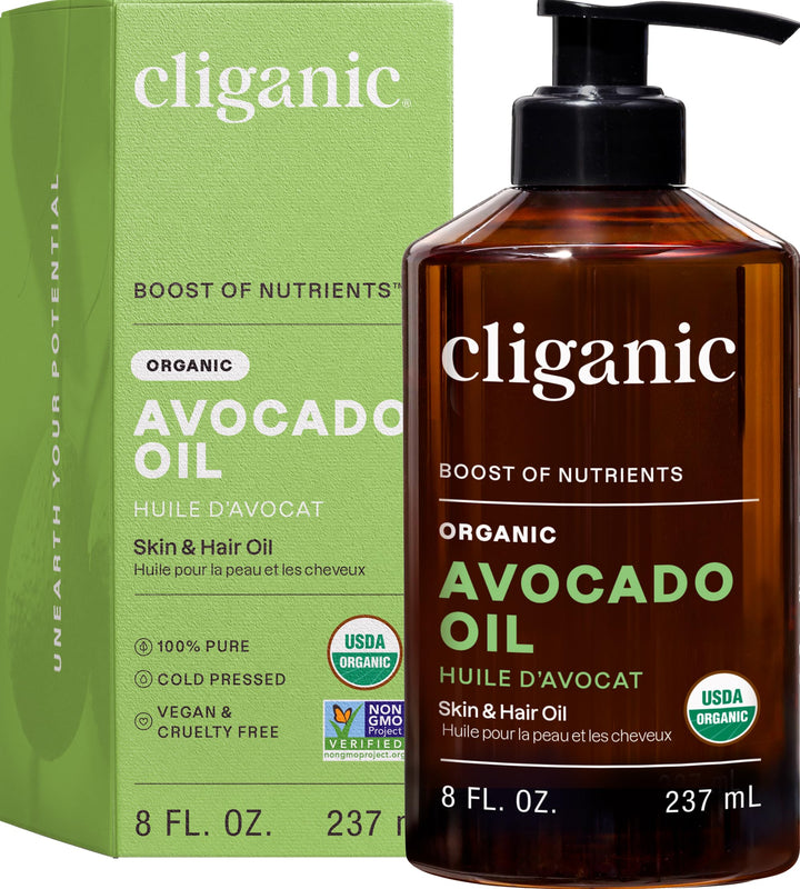 Cliganic Organic Avocado Oil, 8 oz