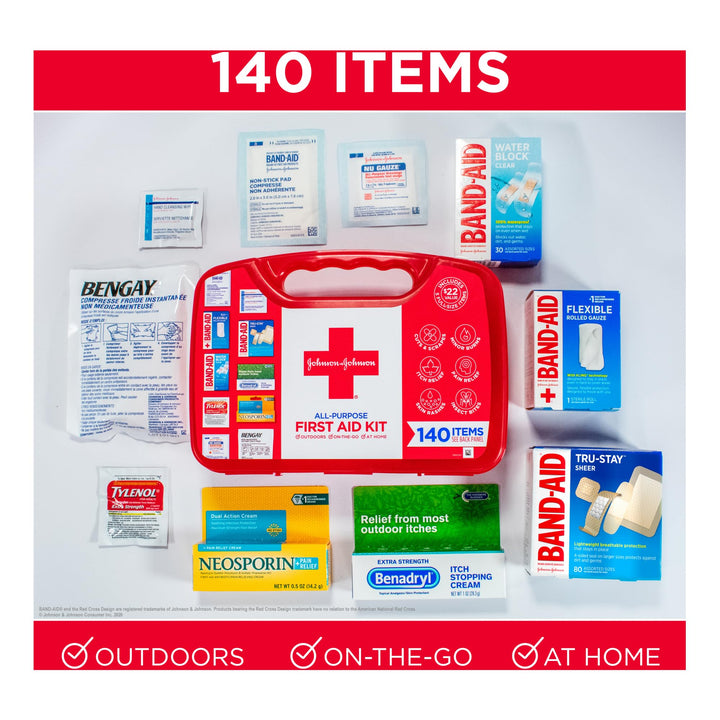 Band-Aid First Aid Kit, 140 Count