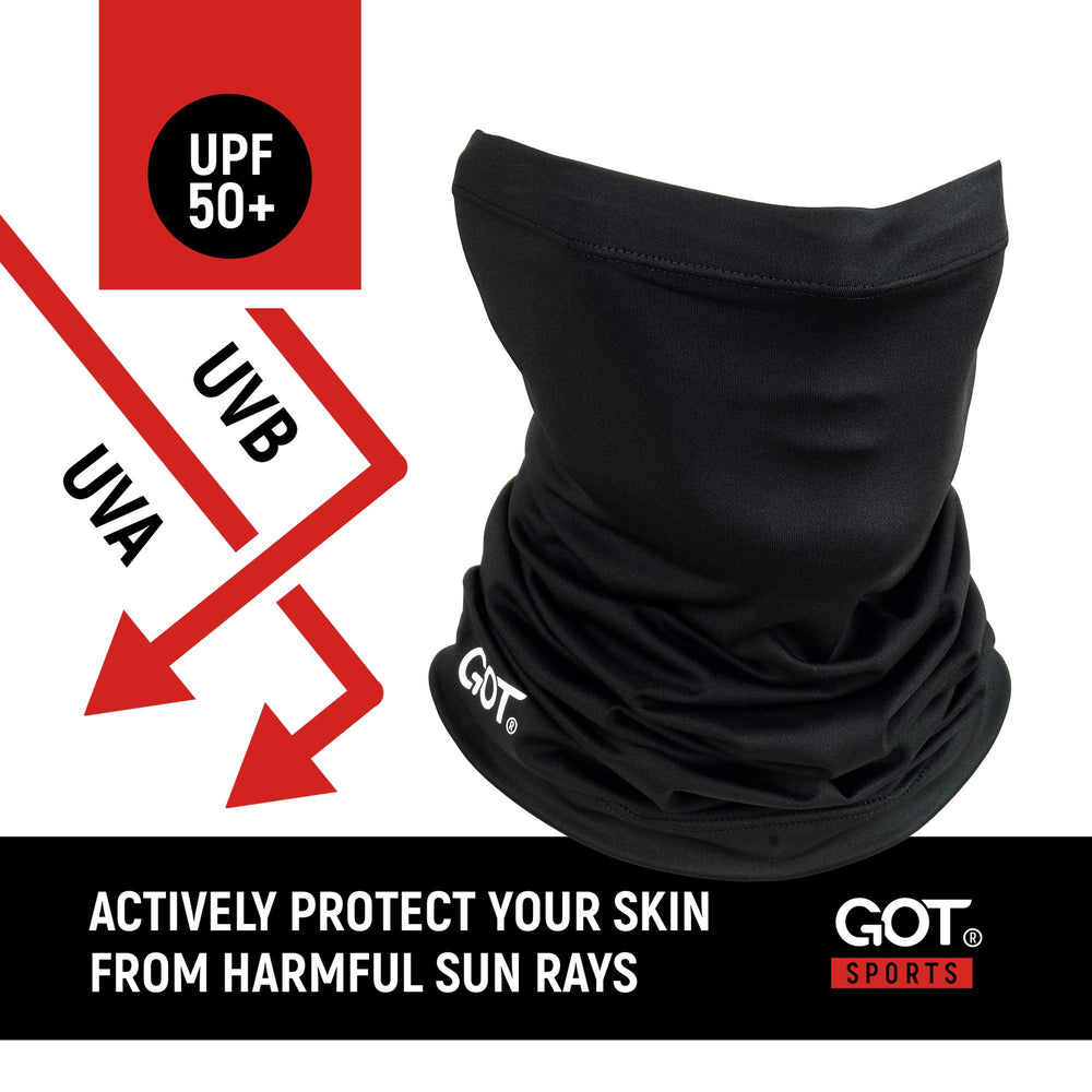 GOT Sports Fishing Gaiter Mask, Midnight Black, One Size