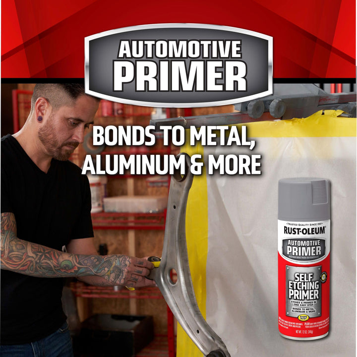 Rust-Oleum Automotive Self Etching Primer Spray Paint, Dark Green, 12 oz