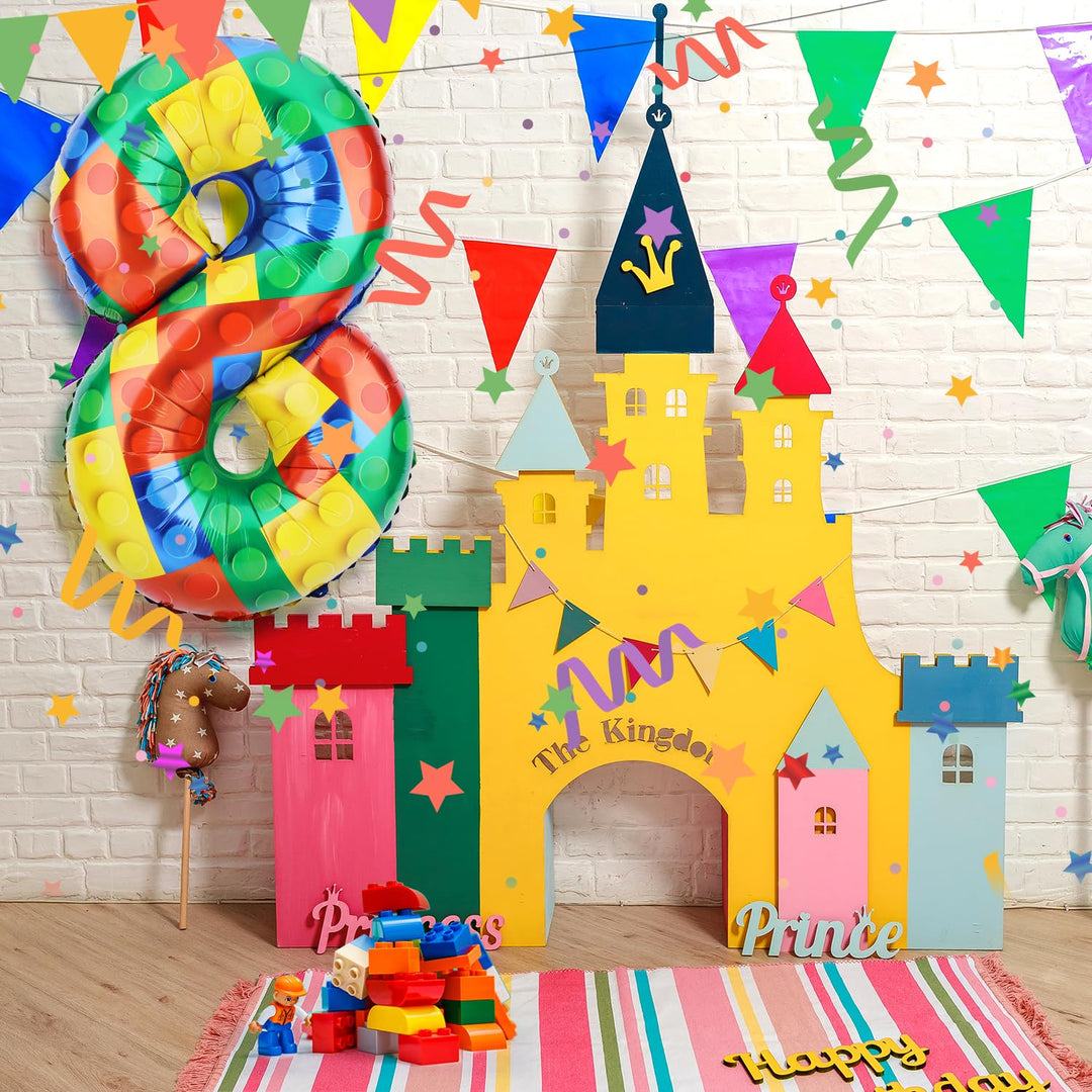 SAVITA Building Blocks Balloon, Number 4, 32 inch