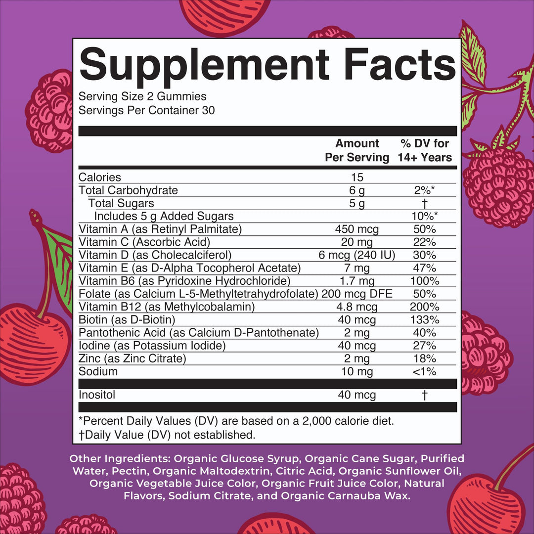 MARYRUTH'S Organic Men's Multivitamin Gummies, 60 Count