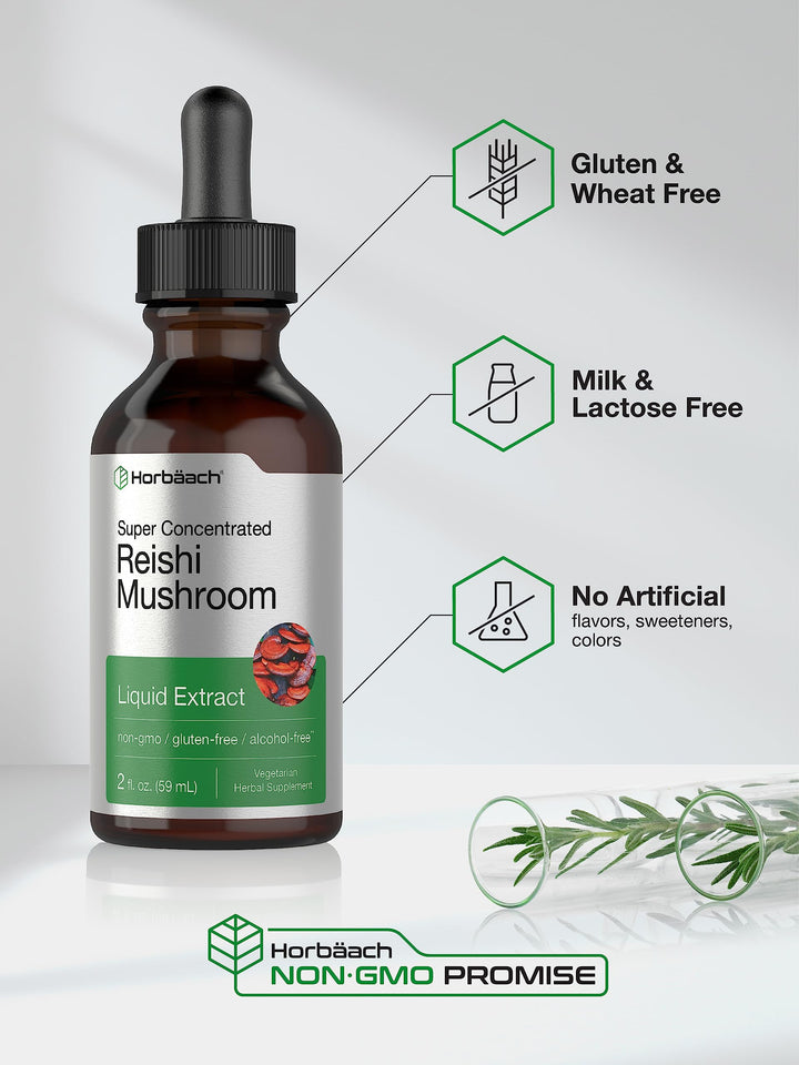 Horbäach Reishi Mushroom Extract Tincture, 2 fl oz
