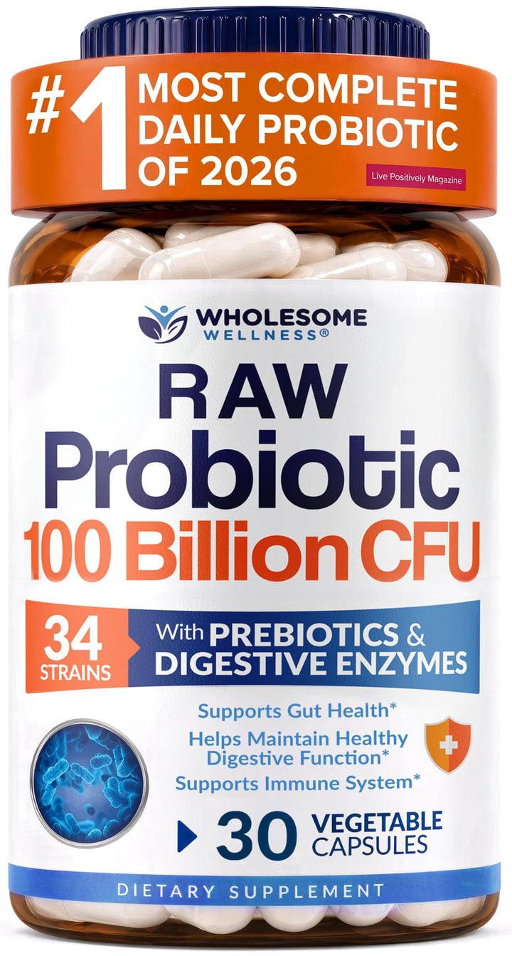 Wholesome Wellness Probiotic Capsules, 100 Billion CFU, 30 Count