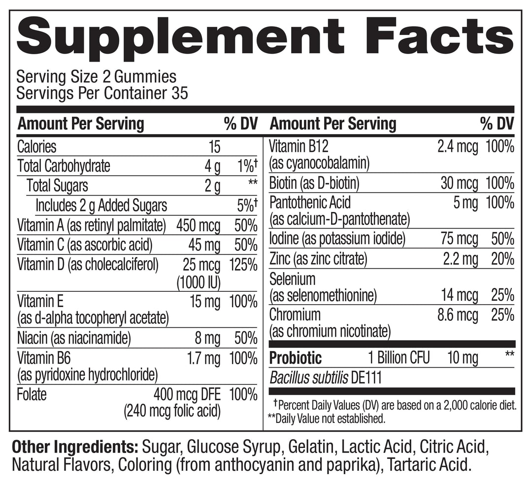 OLLY Multi + Probiotic Gummy Vitamin, 70 Count