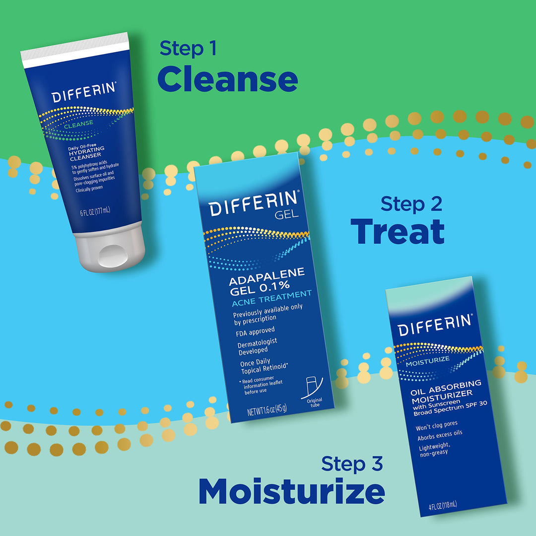 Differin Oil Absorbing Moisturizer And Sunscreen, SPF 30, 4 oz