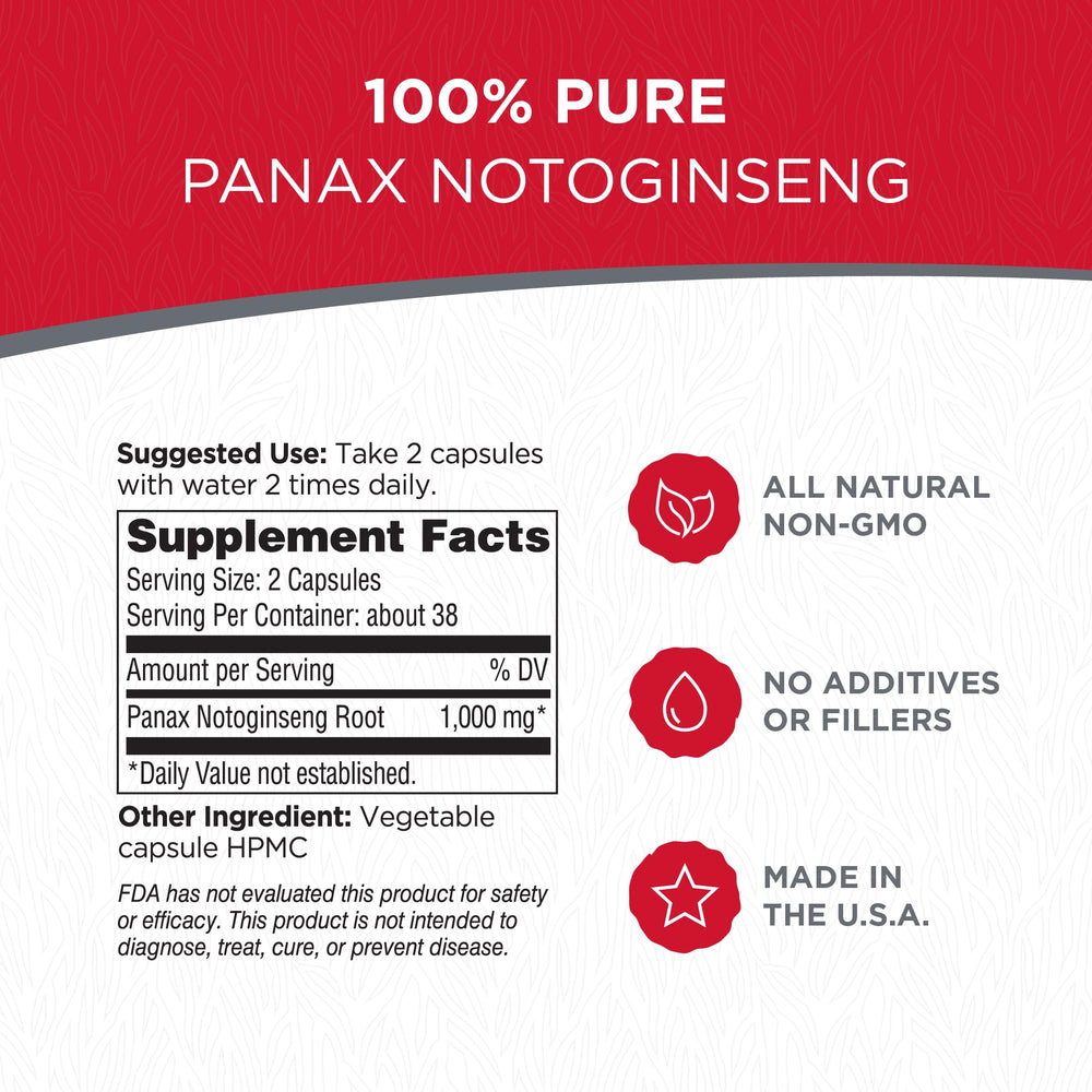 Dairyland Management LLC Tienchi Ginseng Capsules, 500 mg, 75 Count