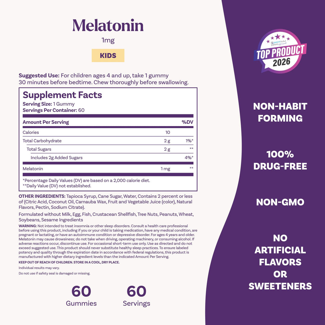 Natrol Melatonin Gummies, Berry, Ages 4+, 60 Count