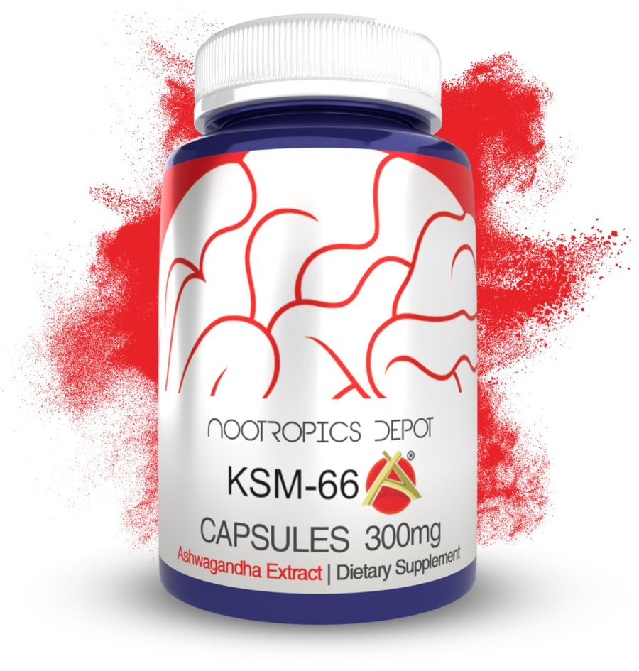 Nootropics Depot KSM-66 Ashwagandha Capsules, 300 mg, 90 Count