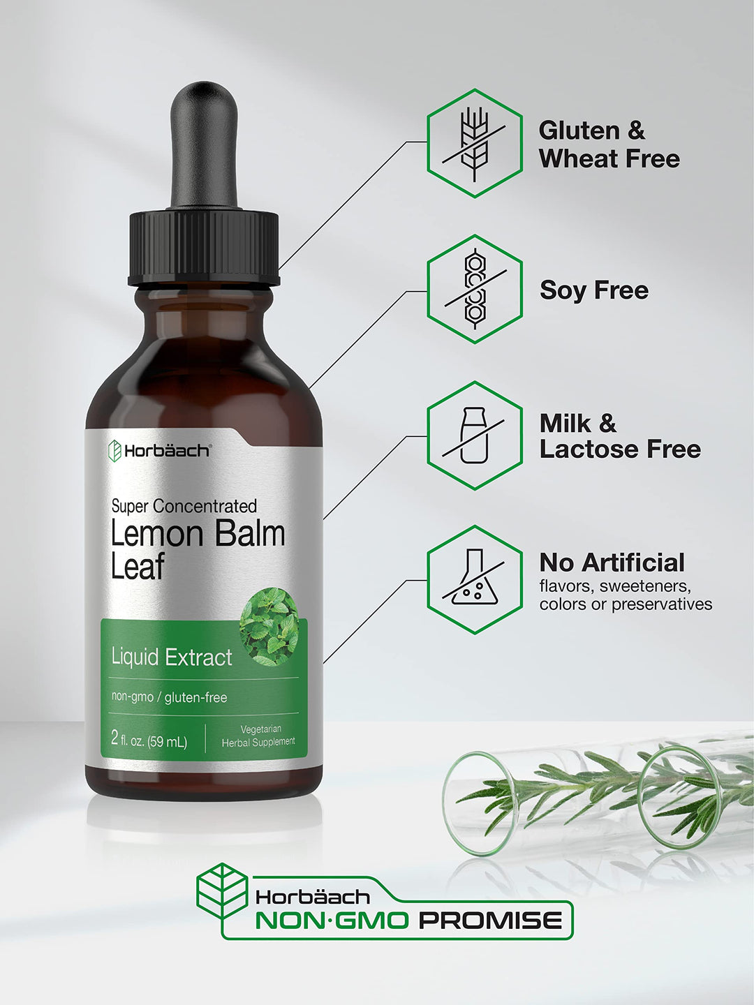 Horbäach Lemon Balm Leaf Liquid Extract, 2 fl oz