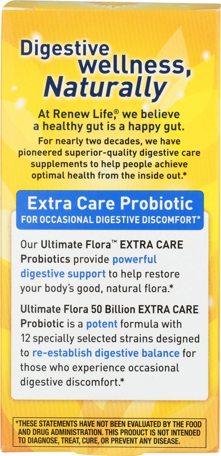 Renew Life Extra Care Digestive Probiotic, 50 Billion CFU