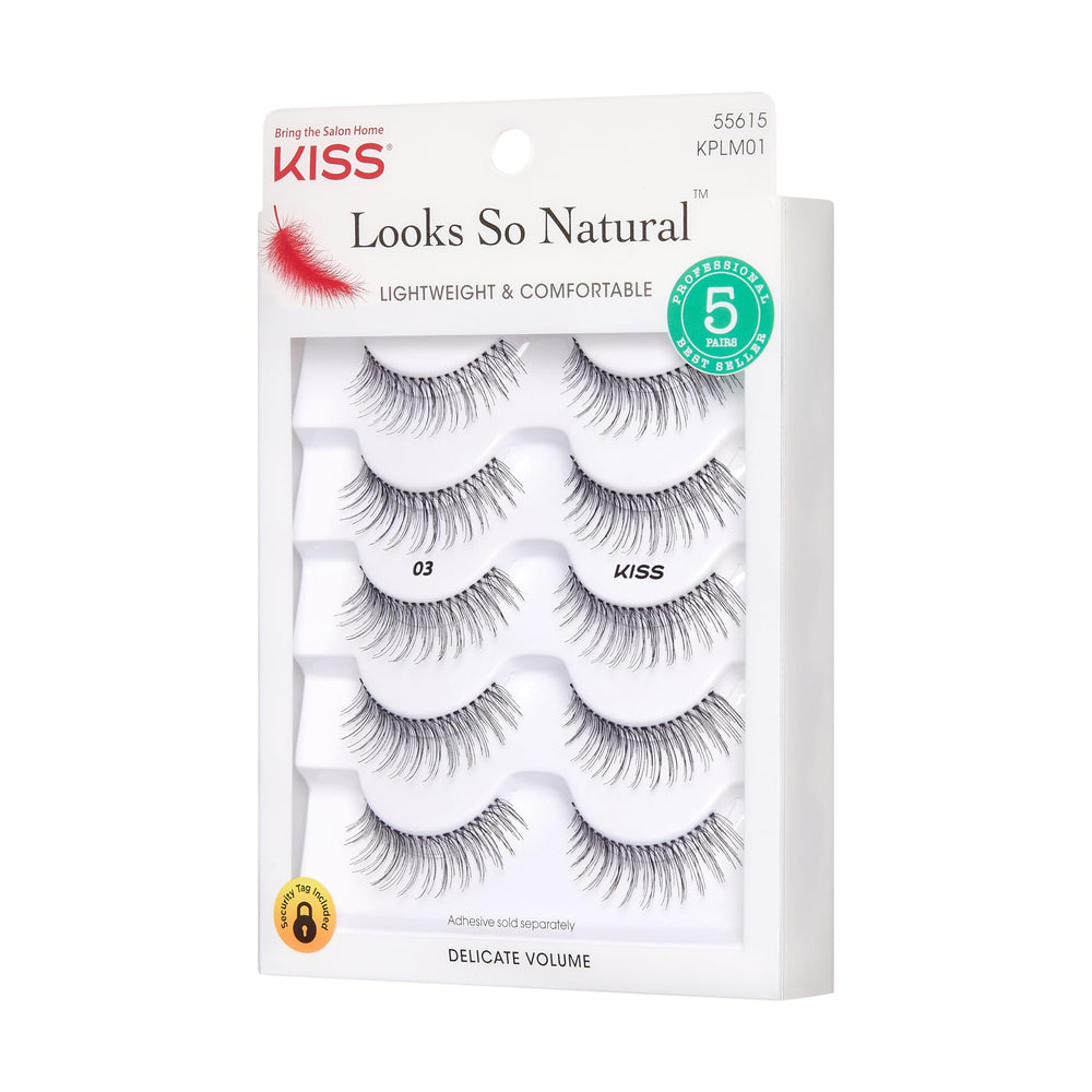 KISS Look So Natural False Eyelashes 03, 5 Count