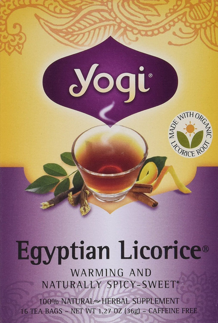 Yogi Egyptian Licorice Tea, 16 Count, Pack of 3