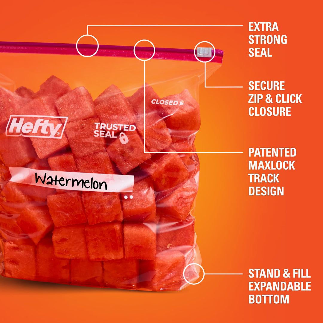Hefty Slider Storage Bags, Gallon, 66 Count