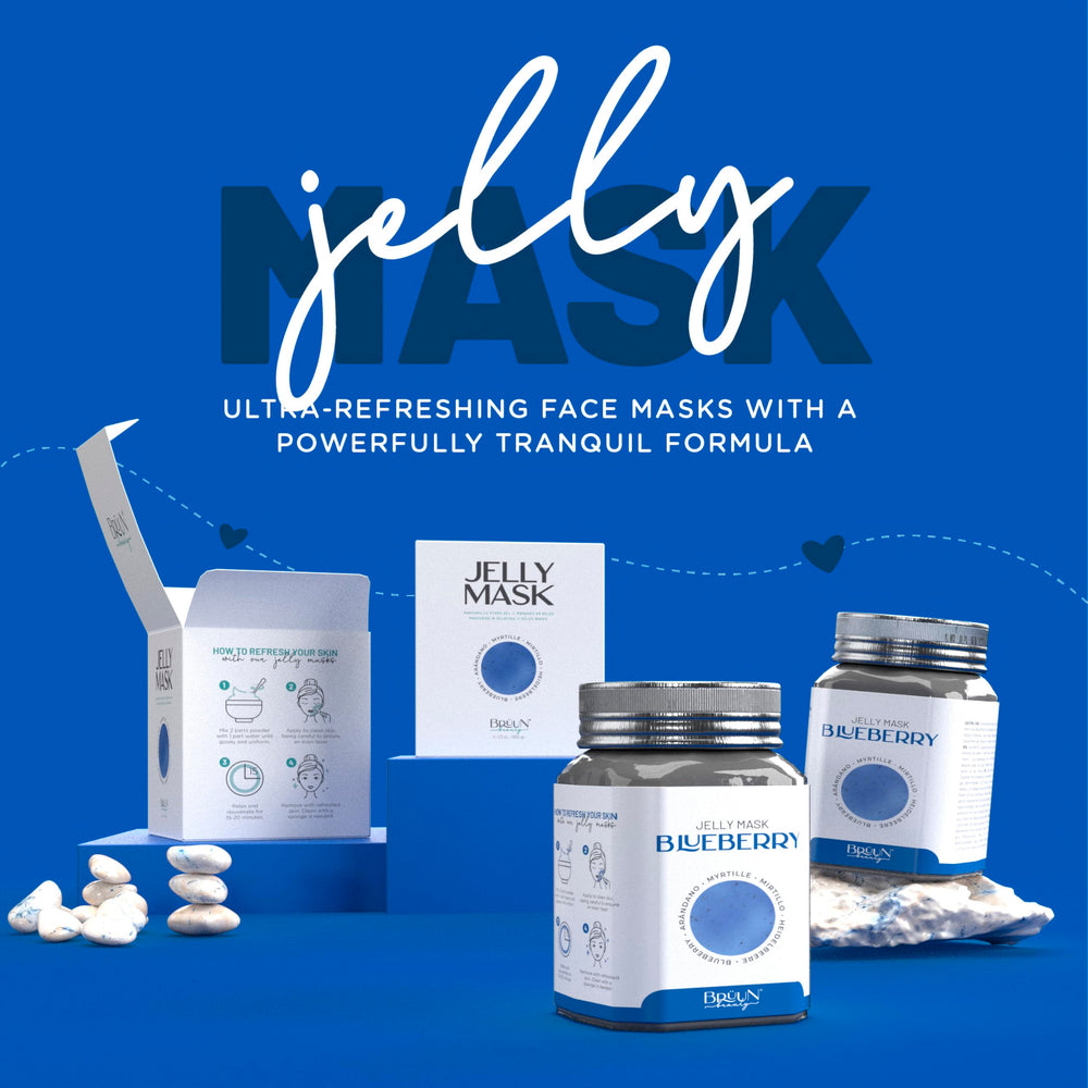BRÜUN Jelly Mask Jar, Blueberry Burst, 23 fl oz