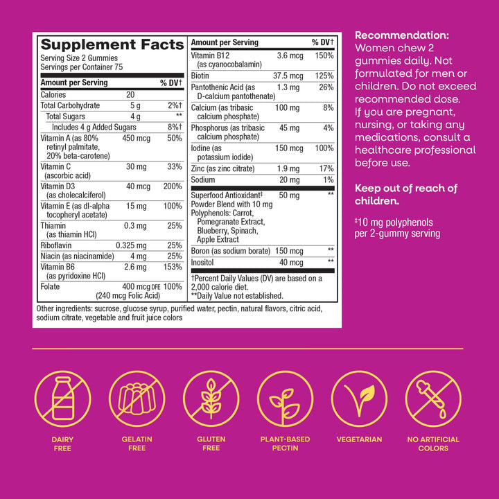 Nature's Way Alive! Women's Multivitamin Gummy, 150 Count