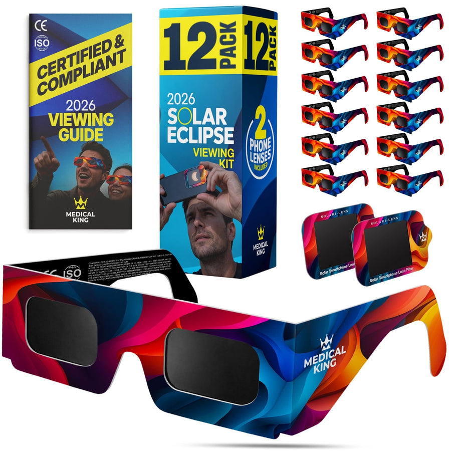 Medical King Solar Eclipse Glasses, 12 Count