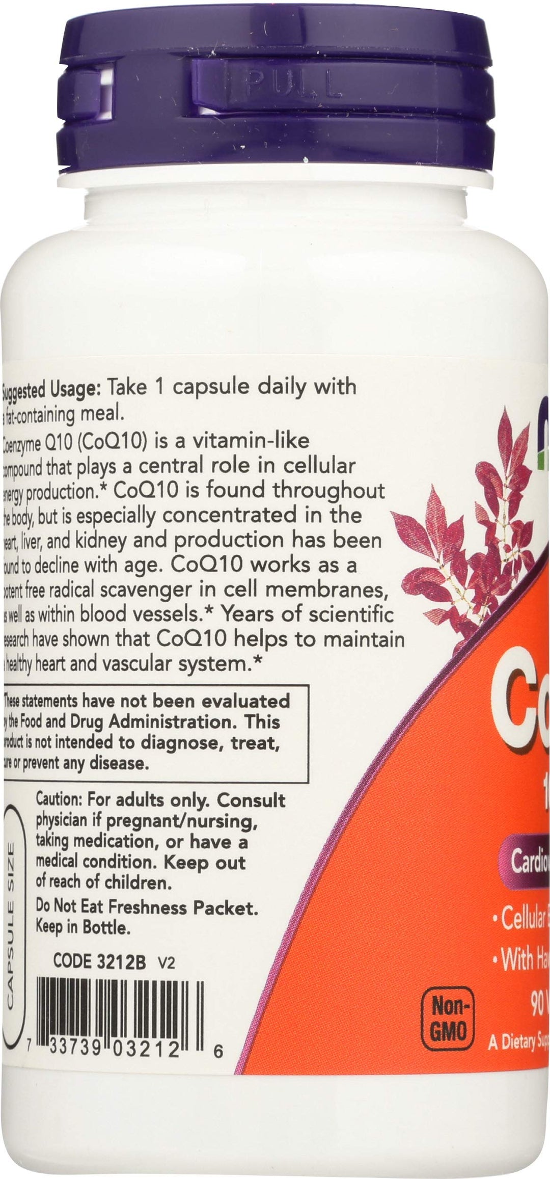 NOW Foods CoQ10 100 mg With Hawthorn Berry, 90 Count