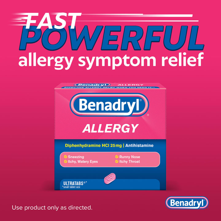 Benadryl Ultra Tabs Antihistamine Allergy Relief With Diphenhydramine