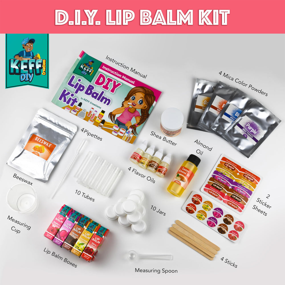 KEFF Lip Balm Making Kit, 51 Count