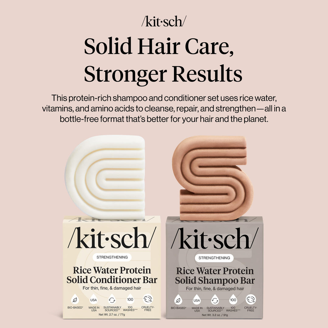 Kitsch Rice Water Shampoo and Conditioner Set, 2 Count