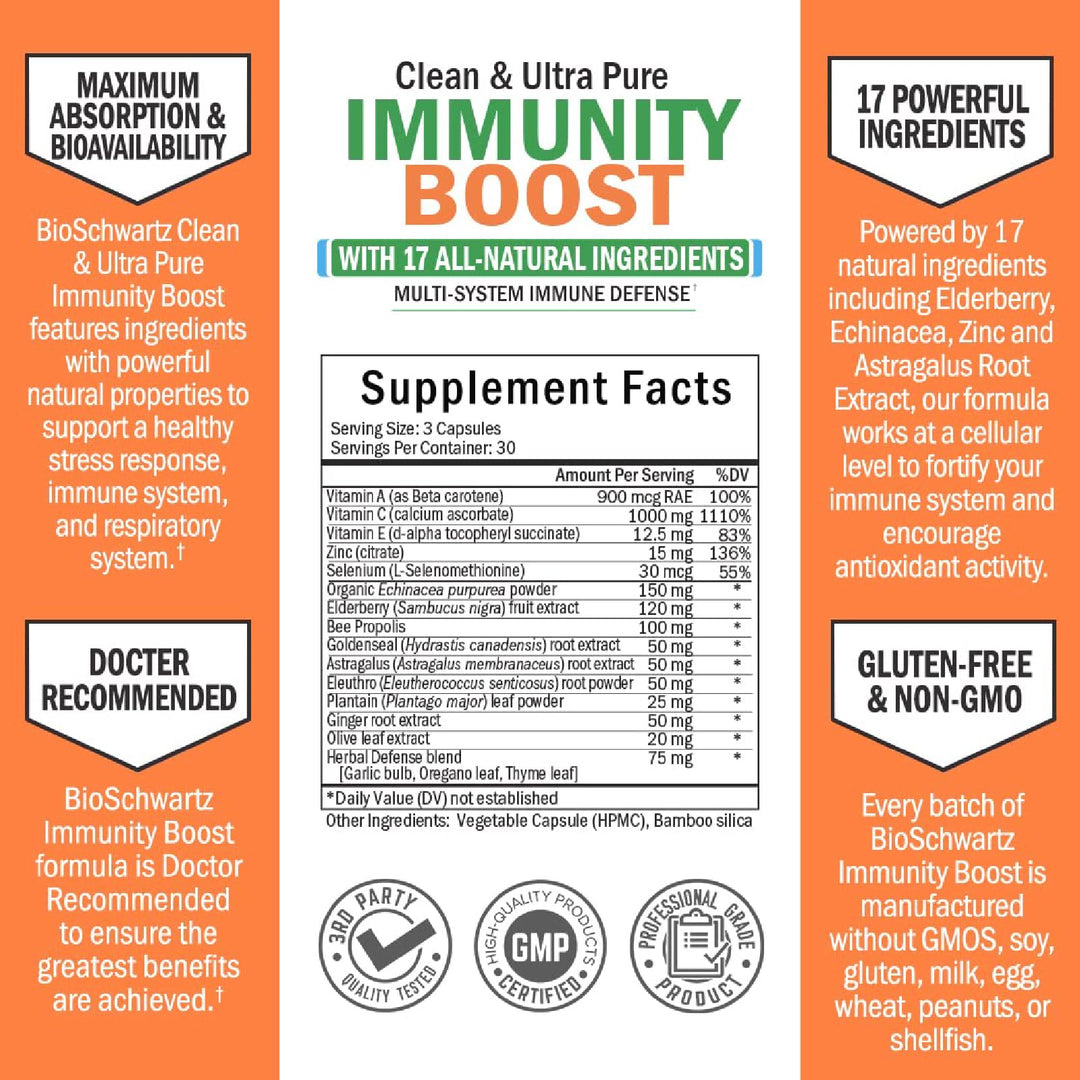 BioSchwartz Immunity Boost Supplement, 90 Count