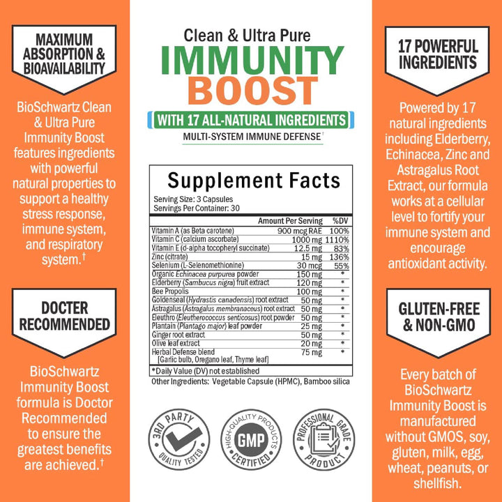 BioSchwartz Immunity Boost Supplement, 90 Count