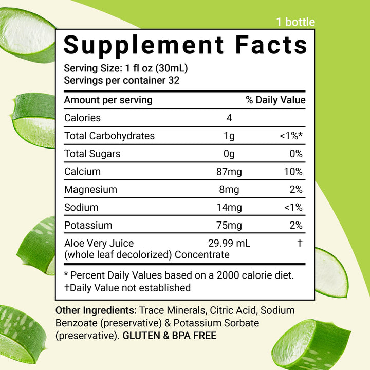 Aloe Life Aloe Gold Whole Leaf Juice Concentrate, 32 fl oz, Pack of 2