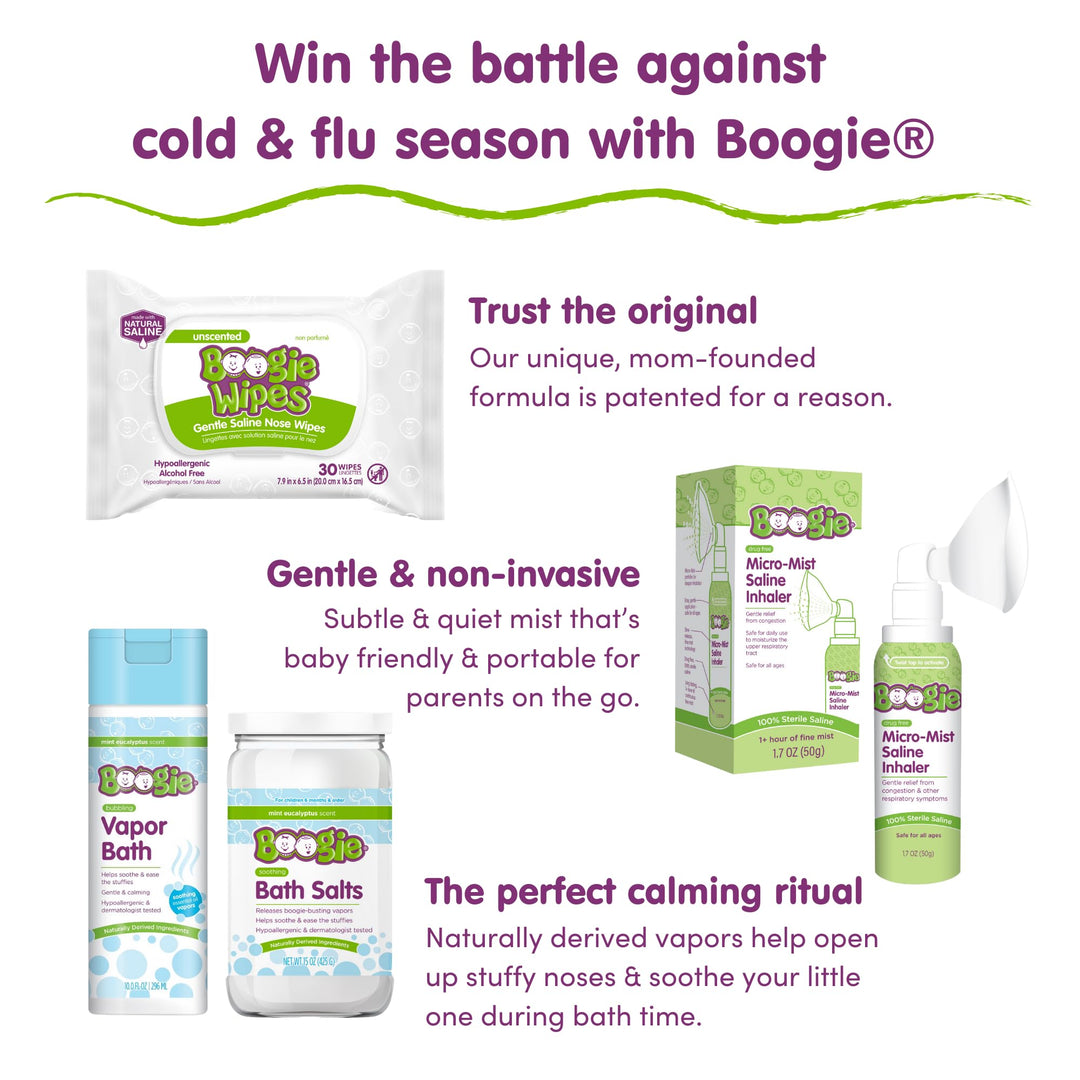 Boogie Micro-Mist Saline Inhaler, Unscented, 1.7 oz