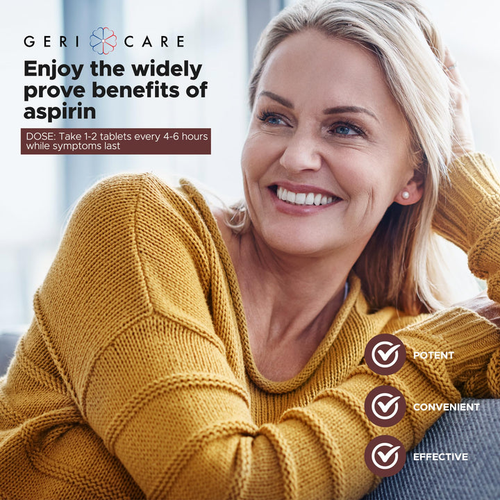 GeriCare Aspirin Tablets, 325 mg, 1000 Count