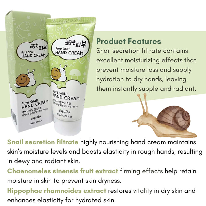 esfolio Pure Snail Hand Cream, 100 ml