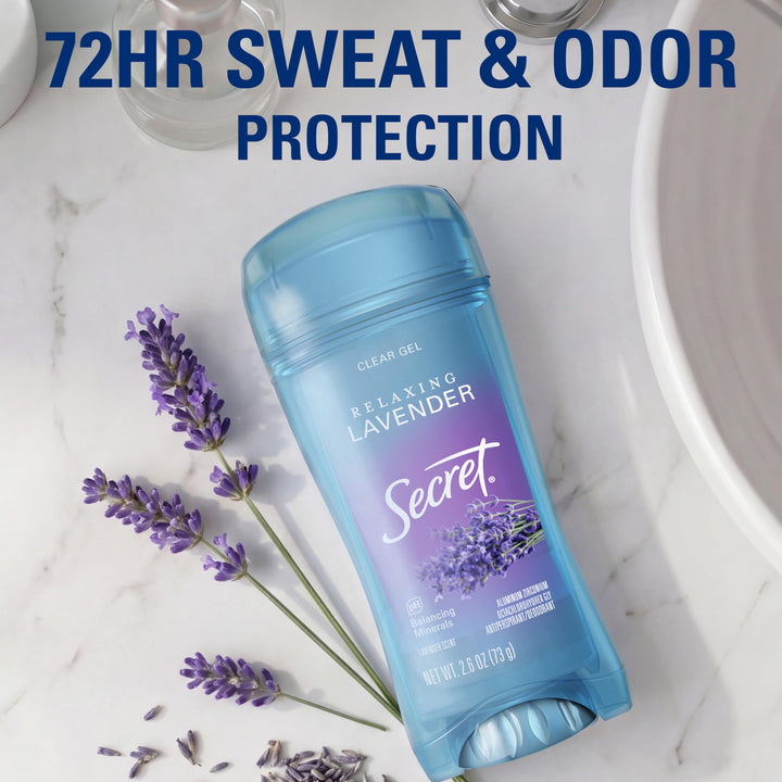 Secret Invisible Solid Antiperspirant Deodorant, Lavender, 2.7 oz