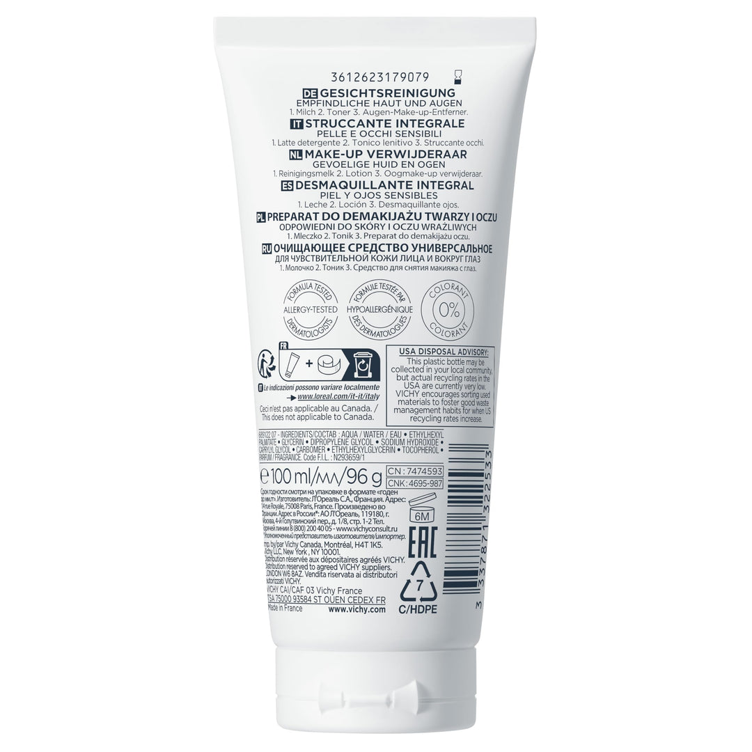 Vichy 3-In-1 Face And Eye One Step Cleanser, 200 ml