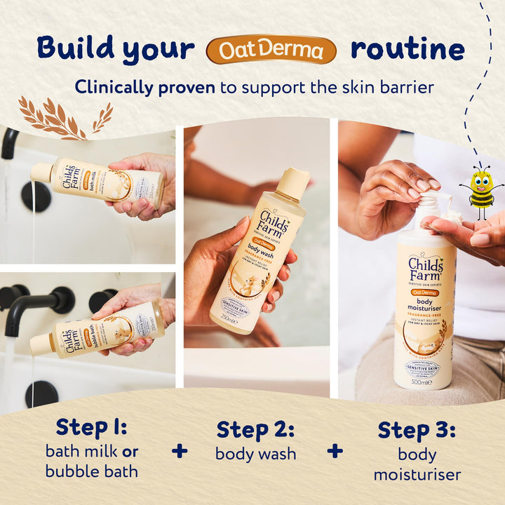 Childs Farm OatDerma Body Moisturiser, Fragrance Free, 500 ml