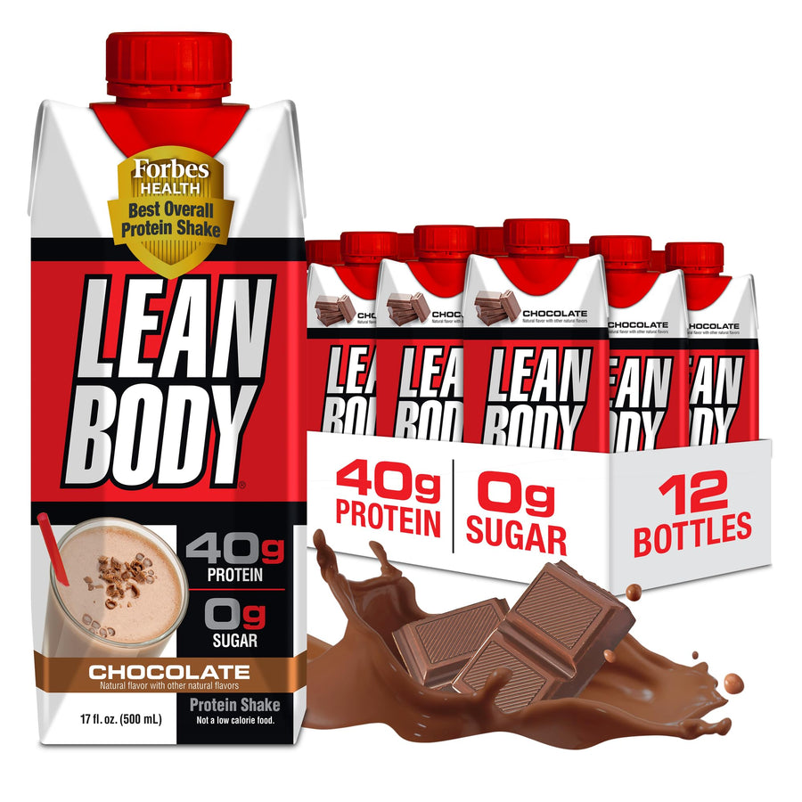 Labrada Lean Body Ready to Drink Protein Shake, Chocolate, 17 fl oz, Pack of 12
