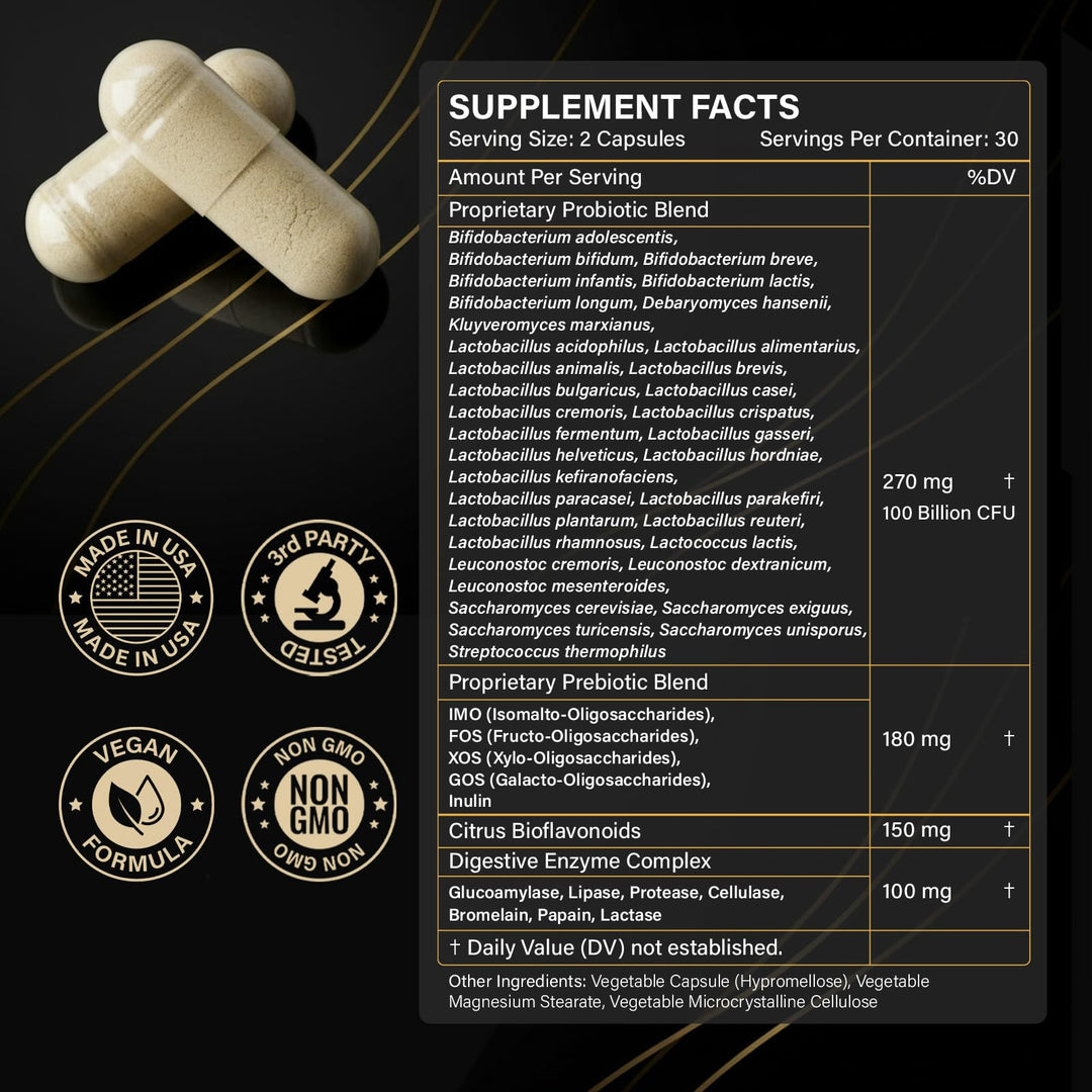 Proriginal Probiotics With Prebiotics, 100 Billion CFU, 60 Count