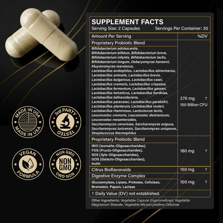 Proriginal Probiotics With Prebiotics, 100 Billion CFU, 60 Count