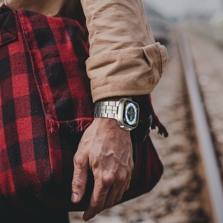 baozai Titanium Band For Apple Watch, 49mm/45mm/44mm/42mm