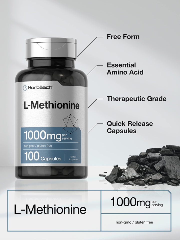 Horbäach L-Methionine, 1000 mg, 100 Count