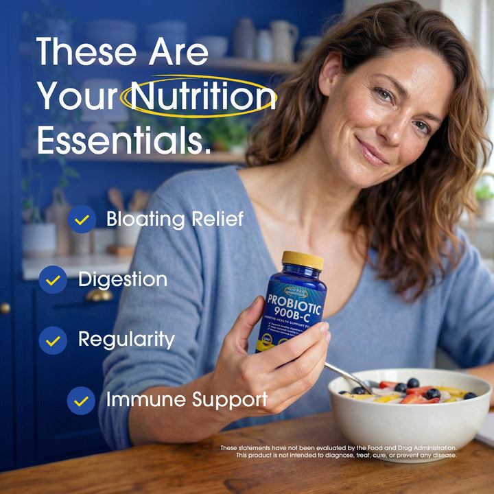 Nutrition Essentials Probiotics Supplement, Vegan Formula, 80 Percent More Potent