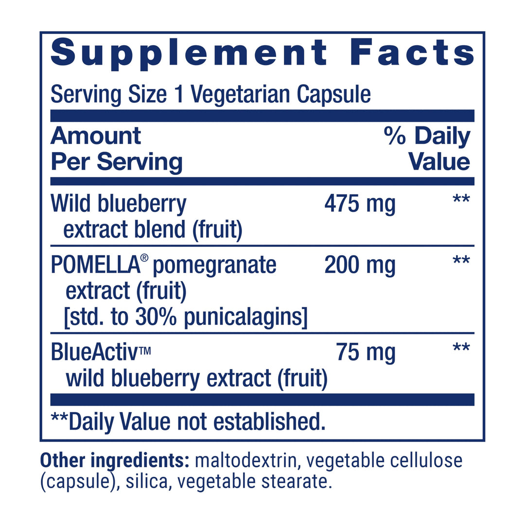 Life Extension Blueberry Extract With Pomegranate, 60 Count