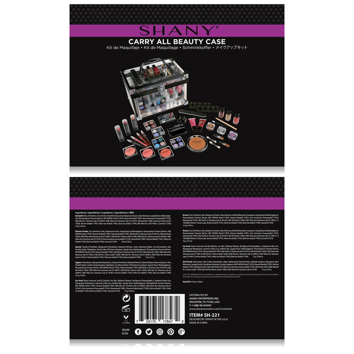 SHANY Carry All Trunk Makeup Set, Multicolor, 1 Count