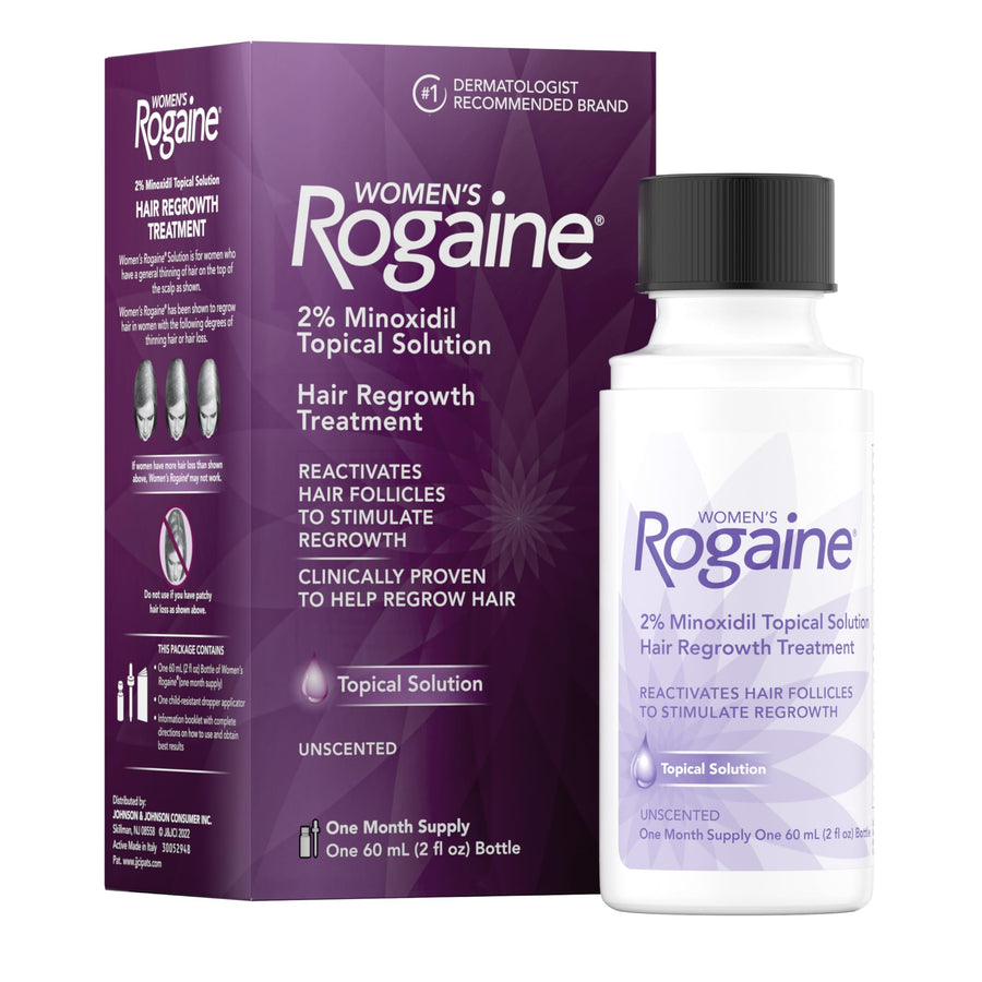 Rogaine Women's Minoxidil 2% Topical Solution, 1 Month Supply