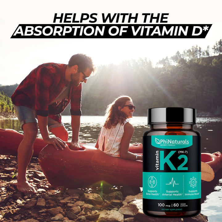 PhiNaturals Vitamin K2 MK-7, 100 mcg, 60 Count