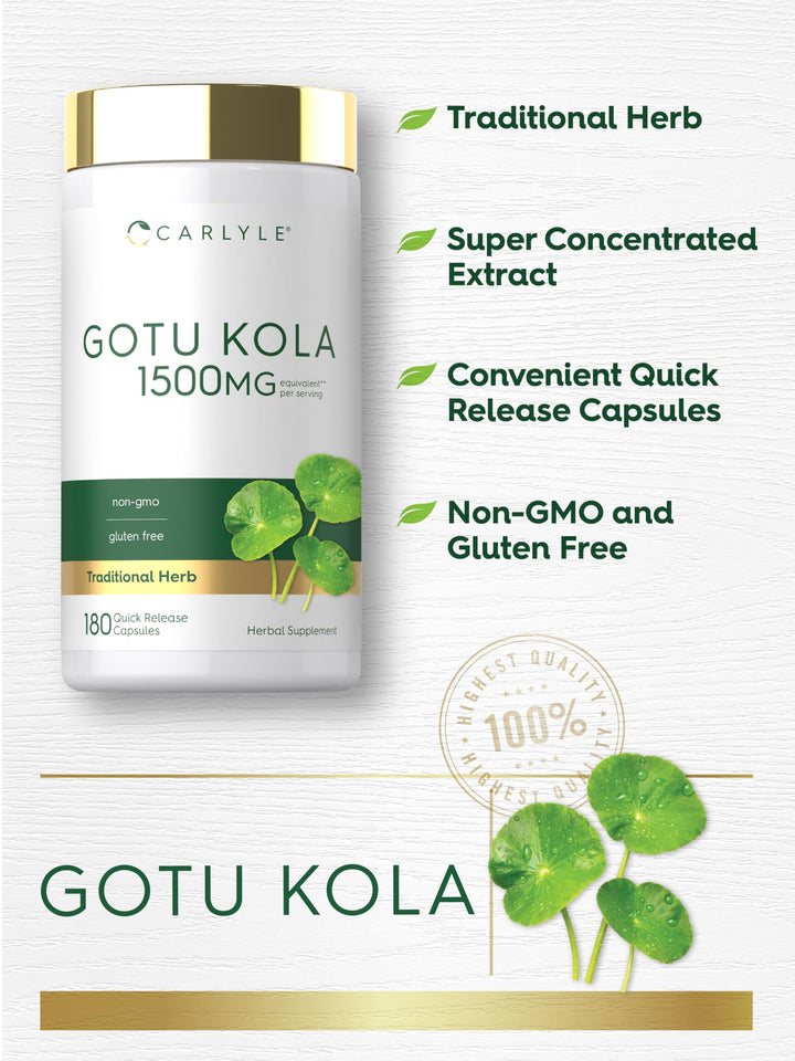 Carlyle Gotu Kola Capsules, 180 Count