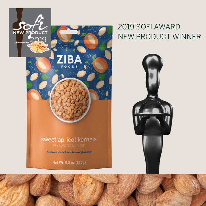 Ziba Sweet Apricot Kernels, Dry Roasted and Salted, 150 g