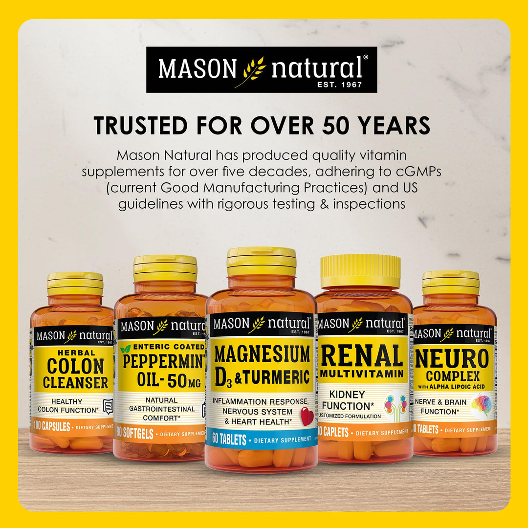 MASON NATURAL Vitamin B1 Thiamine, 250 mg, 100 Count