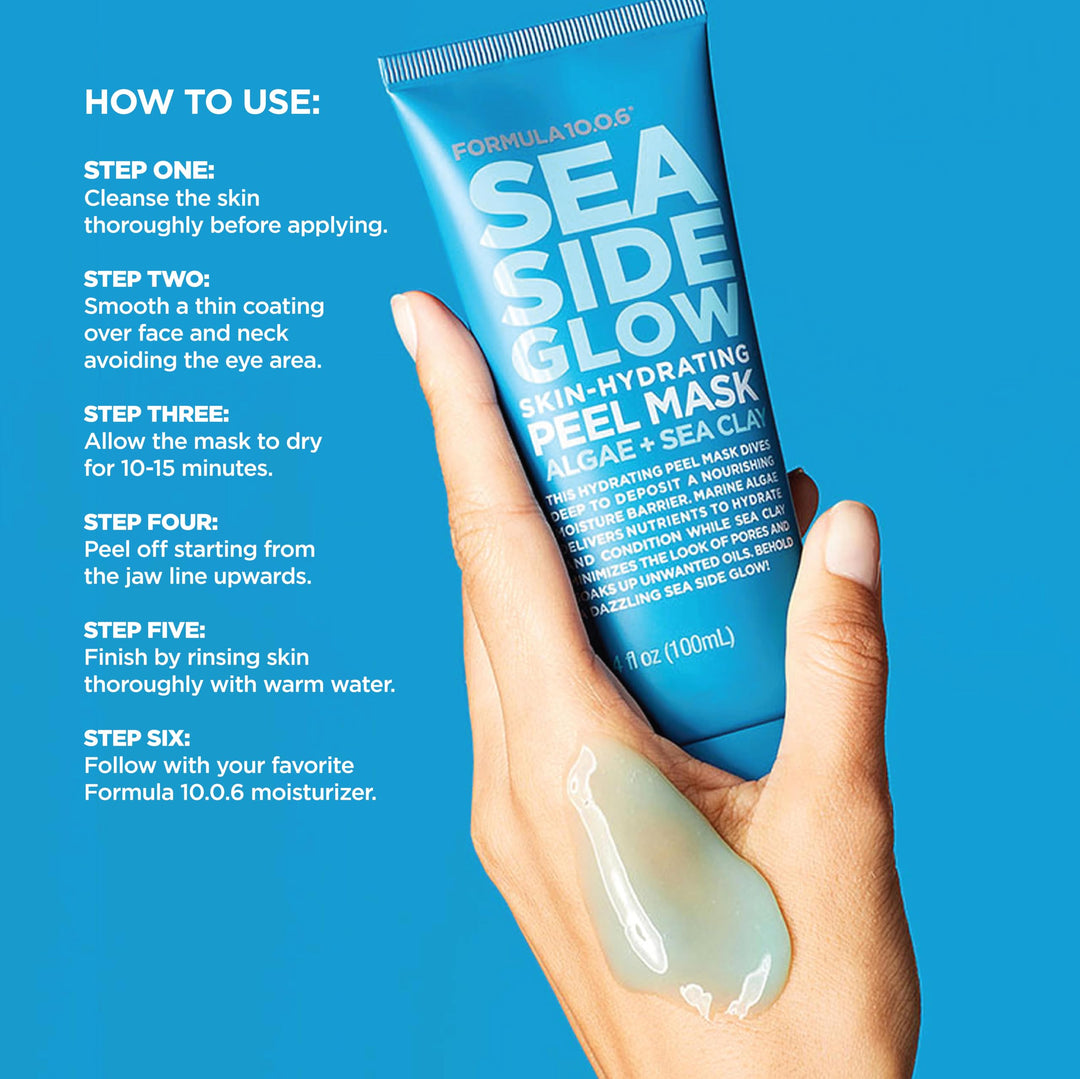 Formula 10.0.6 Sea Side Glow Skin Hydrating Peel Mask, 3.4 fl oz